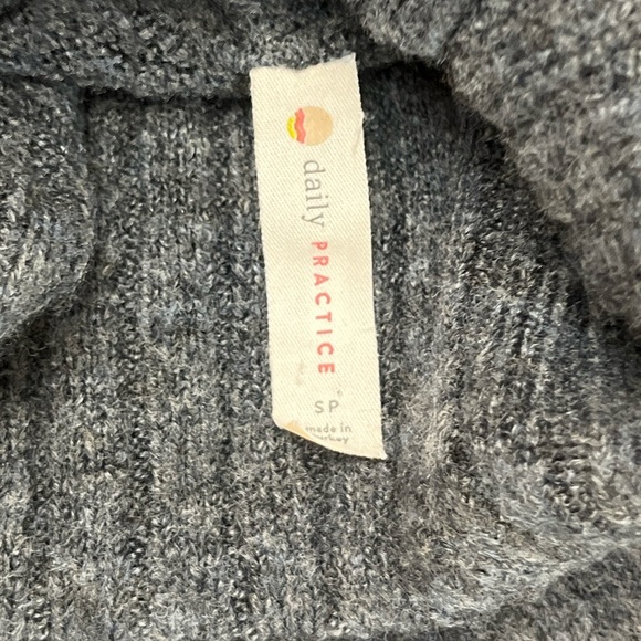 Daily Practice Karigan Sweater Midi Turtleneck Dress Size Small P Dark Gray GUC - Picture 3 of 16